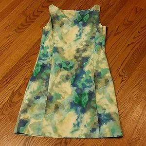Watercolor front pockets dress